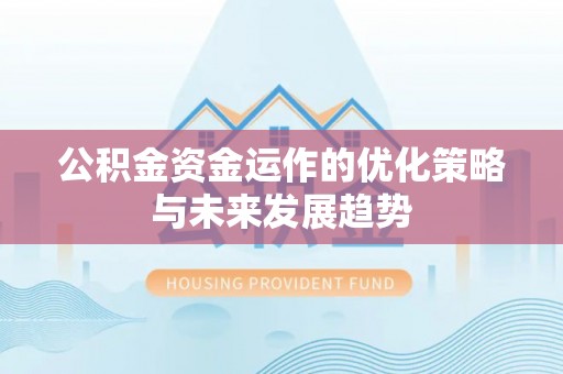 茄子河公积金资金运作的优化策略与未来发展趋势