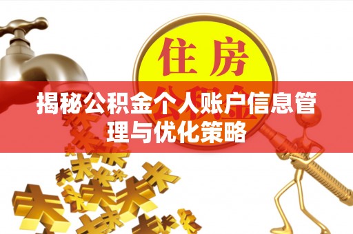 茄子河揭秘公积金个人账户信息管理与优化策略