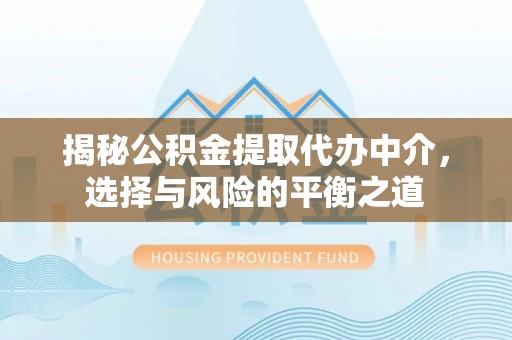 茄子河揭秘公积金提取代办中介，选择与风险的平衡之道