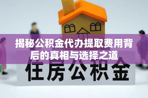 茄子河揭秘公积金代办提取费用背后的真相与选择之道