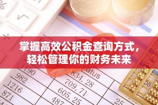 茄子河掌握高效公积金查询方式，轻松管理你的财务未来